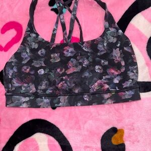 Lululemon Floral Sports Bra with Strappy Back